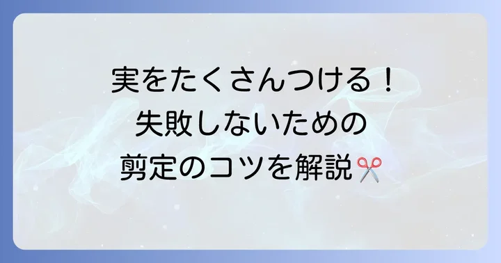 柿の徒長枝を効果的に剪定する方法