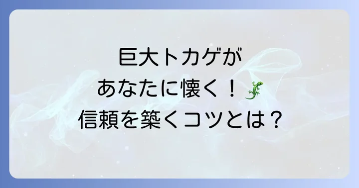 でかいトカゲとのコミュニケーションと懐かせ方