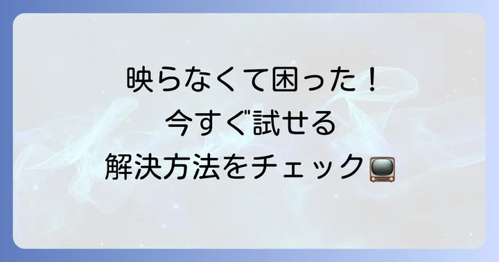 東京MXが映らない・見られない時の解決策