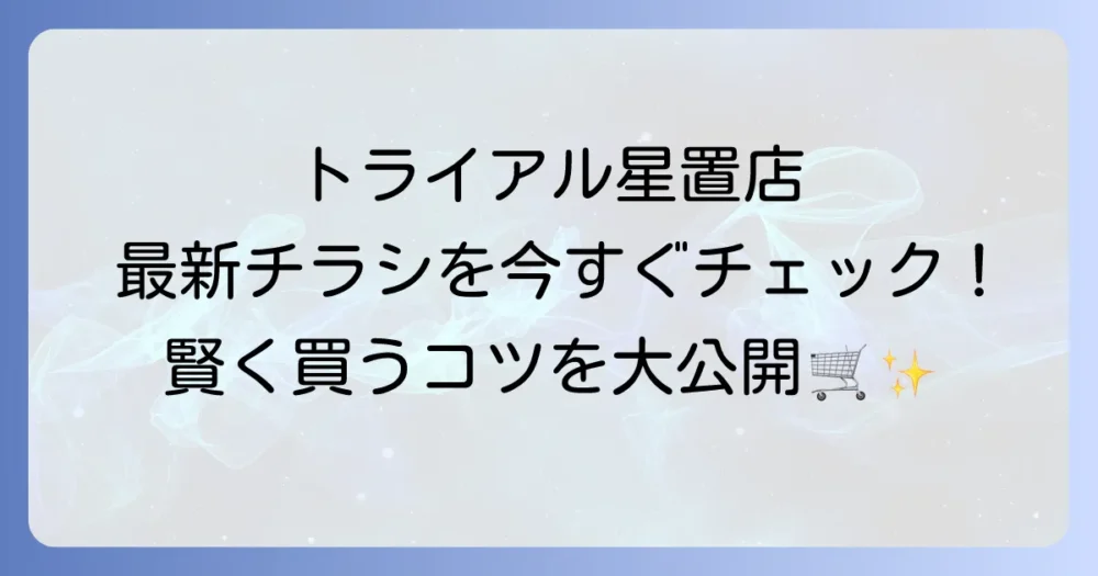 トライアル星置店のチラシの最新情報と賢い活用方法を徹底解説