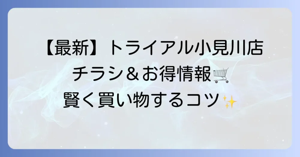 トライアル小見川店のチラシ最新情報！お得なセールと店舗詳細を徹底解説