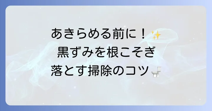 便器ふち裏の黒ずみを効果的に落とす掃除方法