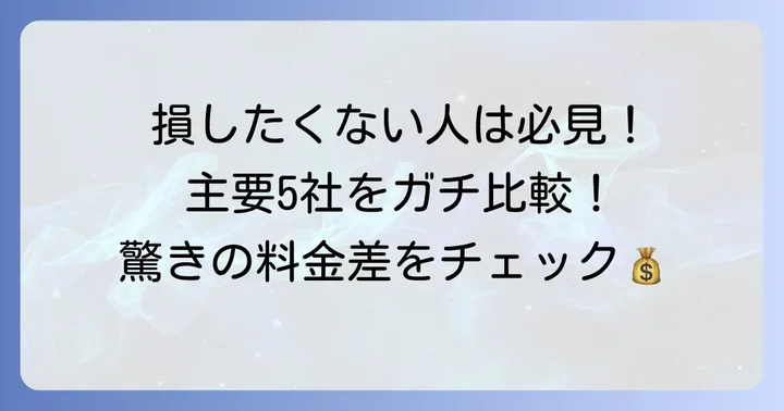 主要レンタカー会社との料金比較