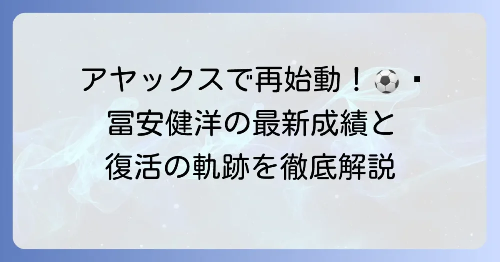 冨安健洋の最新成績とキャリアを徹底解説！怪我を乗り越えた活躍の軌跡