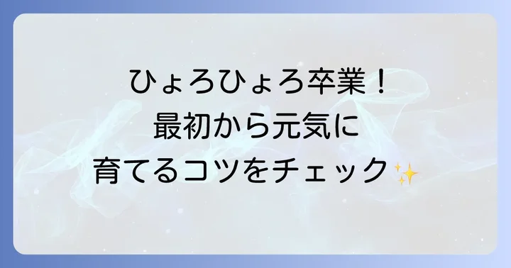 徒長を未然に防ぐための栽培のコツ
