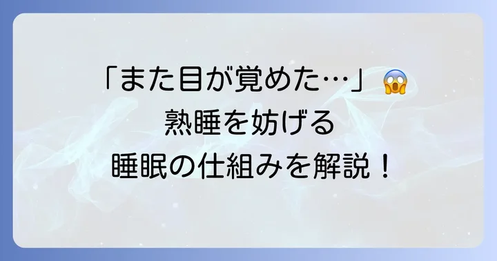 途中覚醒とは？夜中に目が覚めるメカニズムを理解しよう