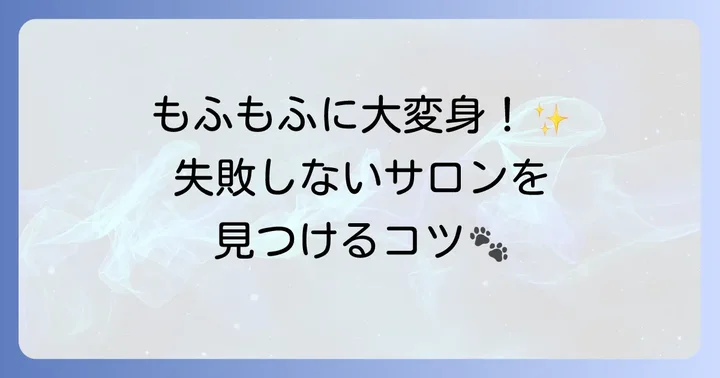 毛量少ないトイプードルのトリミングサロン選びのポイント