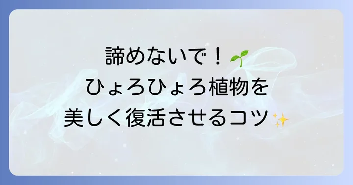 徒長してしまった植物の仕立て直し方法