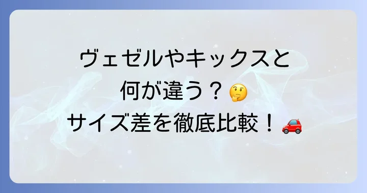 ヤリスクロスとライバル車のサイズ比較
