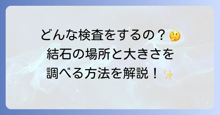 尿道結石と尿管結石の診断方法