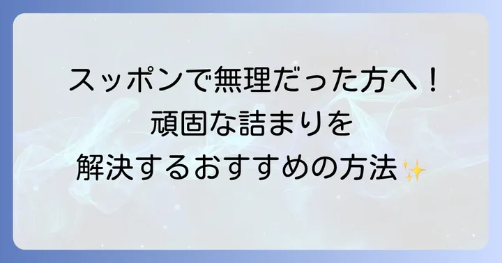 スッポンで解決しない！そんな時の対処法
