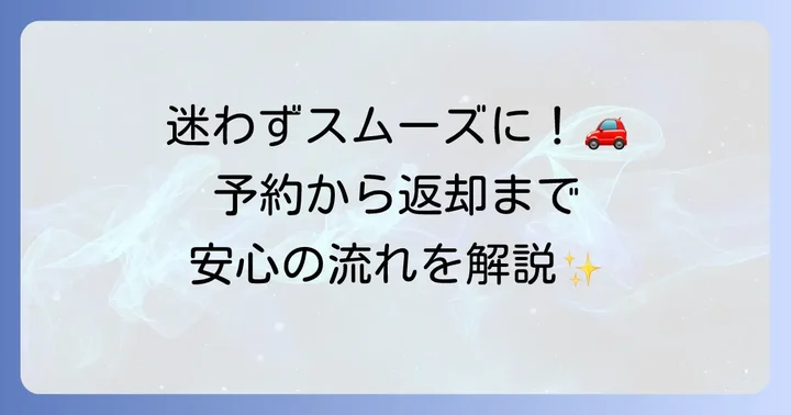 レンタカー予約から返却までの進め方