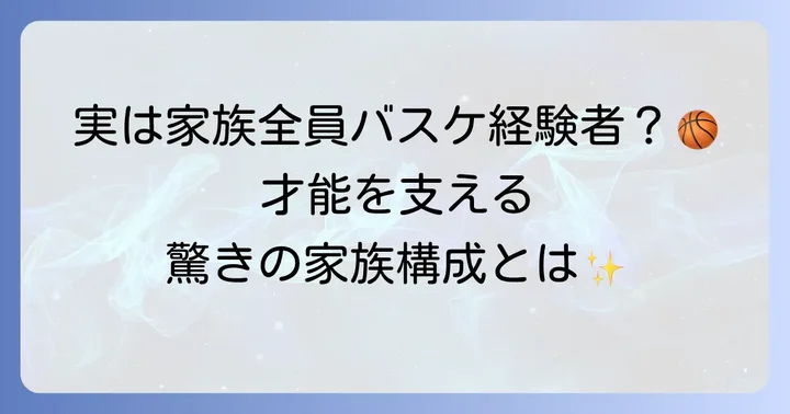 富樫勇樹選手の家族構成はバスケットボール一家！