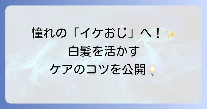 白髪を活かす！登坂淳一さんのようなグレイヘアの魅力とケア方法