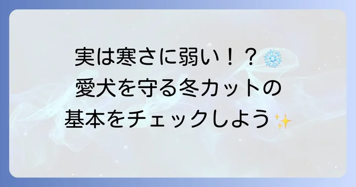 トイプードルは寒がり？冬のカットで知っておきたい基本