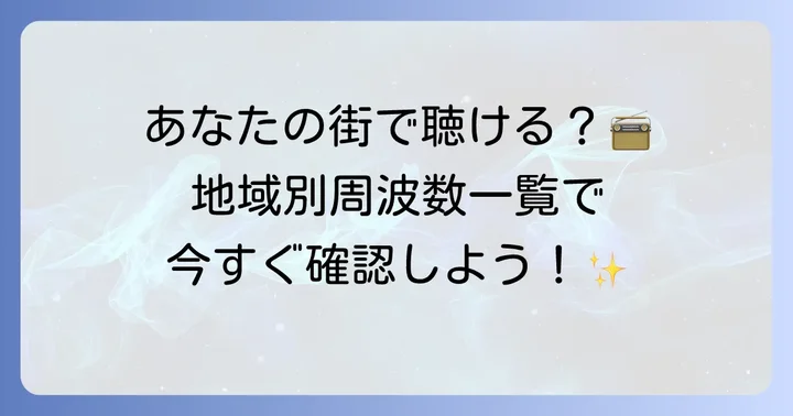 ラジオベリーの周波数一覧と放送エリア
