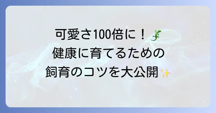 フトアゴヒゲトカゲを可愛く健康に育てるための飼育のコツ