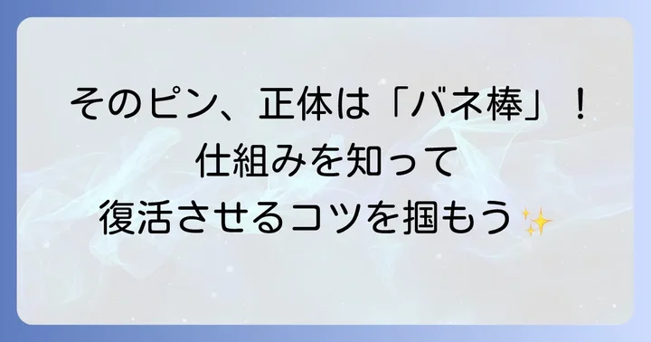 腕時計のピン「バネ棒」とは？その役割を理解しよう