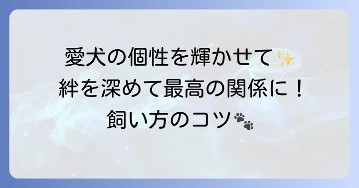 シュナプーの性格をより良く育む飼い方のコツ