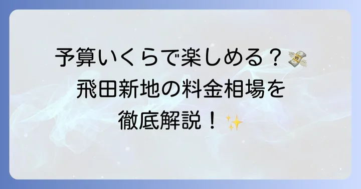 飛田新地の料金体系を理解する：時間と相場