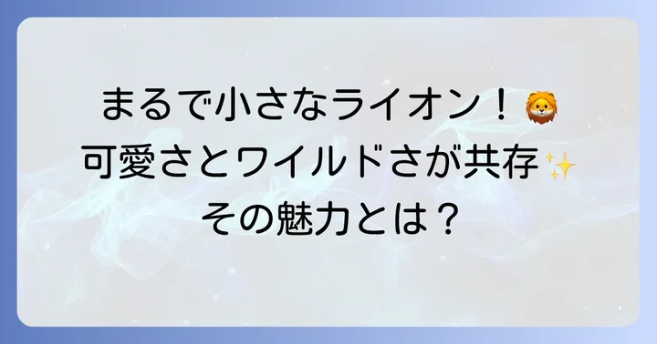 プードルライオンカットとは？その魅力と特徴