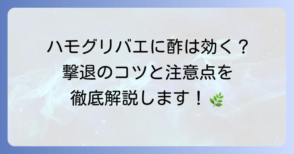 ハモグリバエに酢は効くのか？家庭菜園で役立つ天然対策と注意点を徹底解説