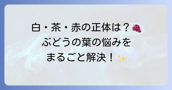 ぶどうの葉っぱの病気に関するよくある質問