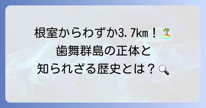 歯舞群島とは？その地理と歴史的背景