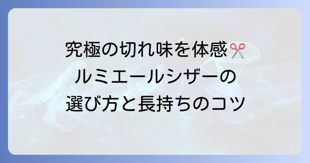 ルミエールシザーの魅力と選び方：プロが納得する切れ味と長持ちの秘訣