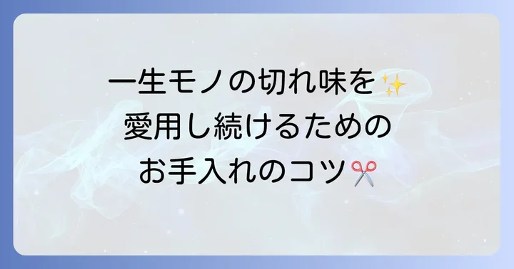 ルミエールシザーを長く愛用するためのメンテナンス方法