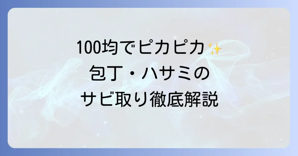 100均刃物クリーナーを徹底解説！包丁やハサミのサビ・汚れをピカピカにする方法