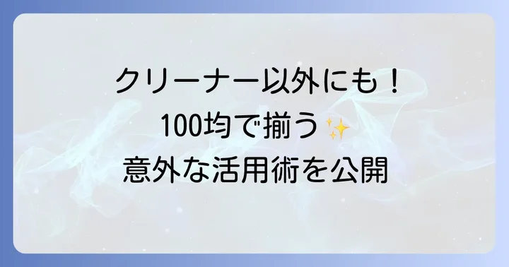 刃物クリーナー以外で100均で揃うお手入れグッズ