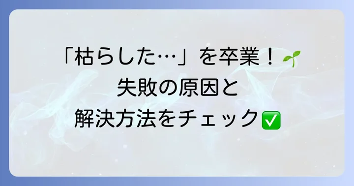 葉牡丹の挿し木でよくある失敗と解決策