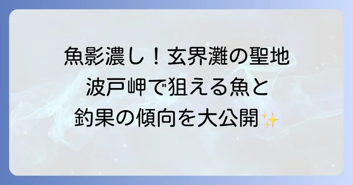 波戸岬の魅力と釣果の傾向