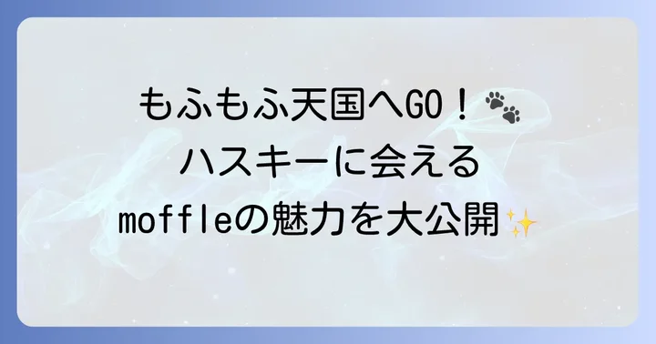 神奈川でハスキー犬に会える！「モフれる大型犬たちのカフェ moffle」の魅力