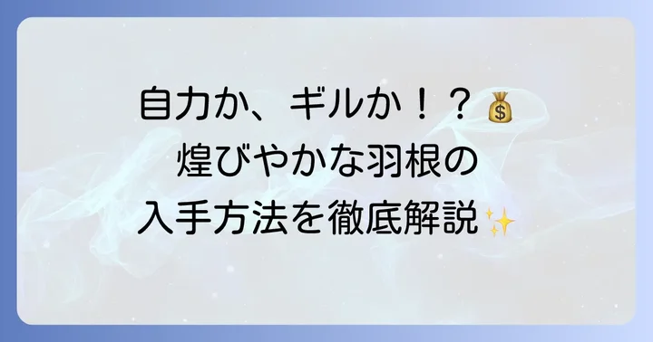 煌びやかな羽根の入手方法を徹底解説