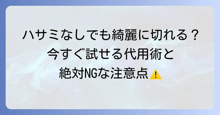 刻み海苔ハサミがない時の代用方法と注意点