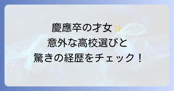 晴山紋音さんの学歴とキャリアパス