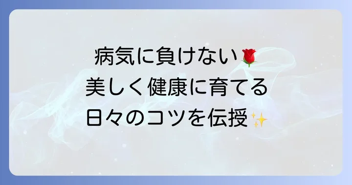 薔薇の病気対策全般に役立つ栽培のコツ