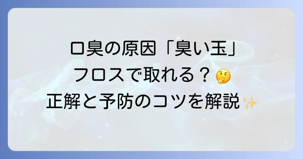 デンタルフロスと臭い玉の関係を徹底解説！口臭対策と予防のコツ