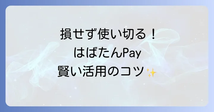 はばたんPay利用時の注意点と利用のコツ