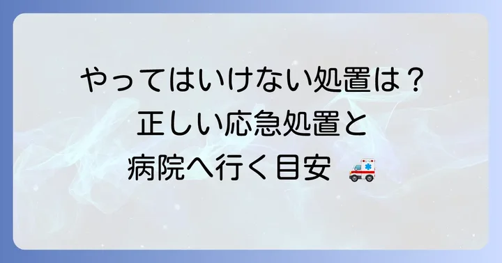 犬に噛まれた際の緊急対処法と病院受診の目安