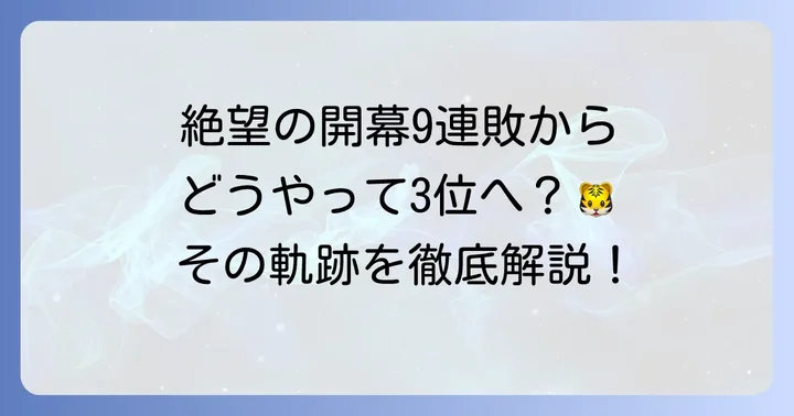 阪神タイガース2022年シーズン総括：激動の一年を振り返る