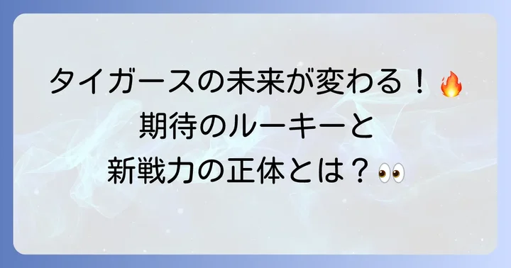 2022年阪神タイガースのドラフト会議と新戦力