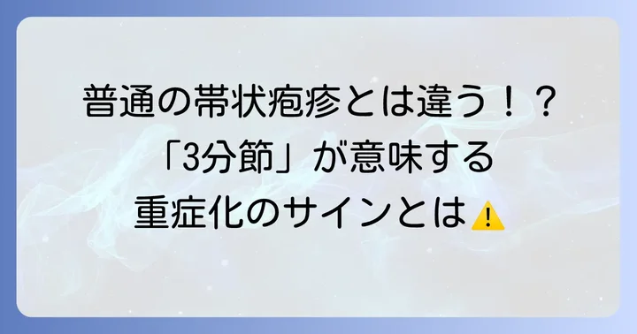 播種性帯状疱疹3分節の基本：定義と一般的な帯状疱疹との違い