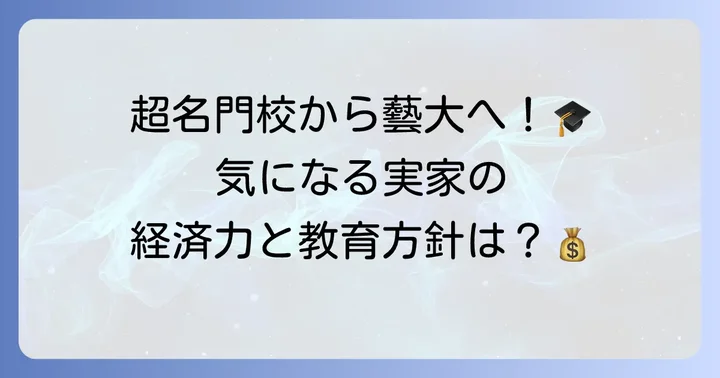 湘南白百合学園から東京藝術大学へ：林田家の教育方針と経済力