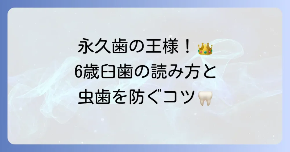 6歳臼歯の読み方を徹底解説！大切な永久歯のケア方法と生え始めの注意点