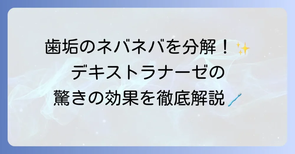 デキストラナーゼ歯磨き粉の驚くべき効果とは?選び方とおすすめ製品を徹底解説