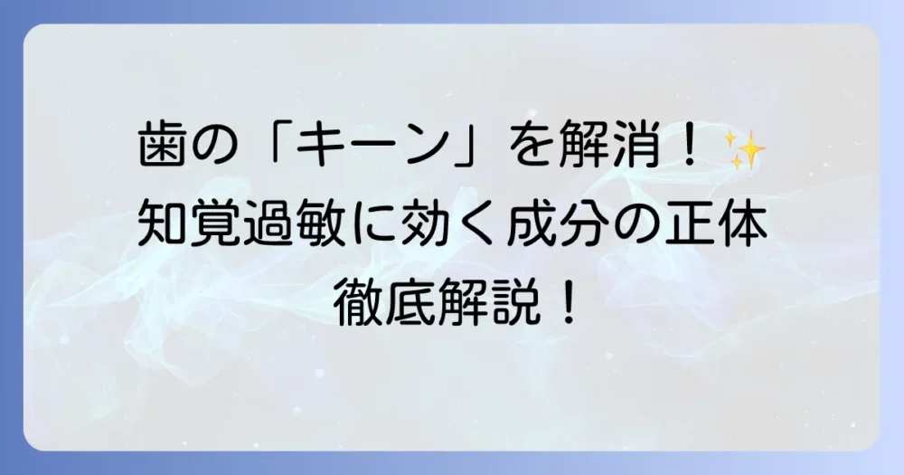 硝酸カリウムと乳酸アルミニウム配合歯磨き粉の成分と効果を徹底解説