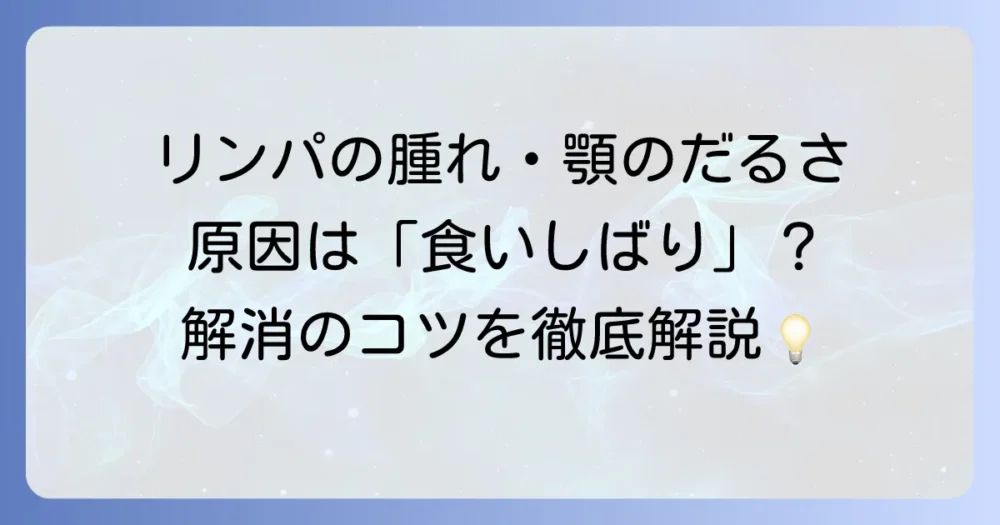 食いしばりとリンパの腫れには関係がある？原因と対処法を徹底解説